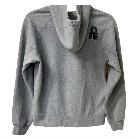 Roxy gray & black sequin heart detail hooded sweatshirt Jacket Size Xs/S - Picture 6 of 9